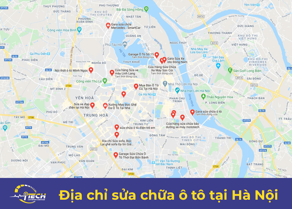 Tổng hợp tất cả địa chỉ sửa chữa ô tô tại Hà Nội (mới nhất)